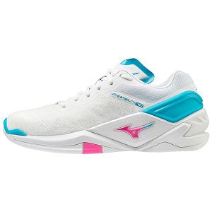 Zapatillas Balonmano Mizuno Wave Stealth Neo Mujer Blancos/Azules/Rosas | Mexico-612347